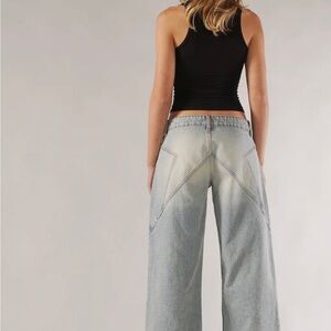 REVICE Blue Flare Wide Leg Jeans